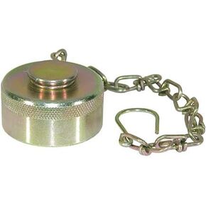 Buyers Products QDDC161 Steel Dust Cap With Chain For 1 Inch NPT Coupler, Protect From Dust and Debris, Truck Hydraulic Accessories