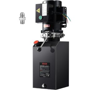 VEVOR Hydraulic Power Unit, 15 Quart Hydraulic Pump, AC 220V Single-Acting Dump Trailer Pump, 3200 PSI Max Relief Pressure, 1.7 GPM Flow Rate, Hydraulic Pump for Dump Trailer Car Lifting