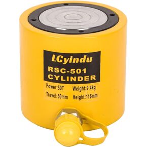 50T Hydraulic Cylinder Jack Ram 2"(50mm) Stroke Solid Single Acting Hydraulic Ram Cylinder Jack Hydraulic Lifting Cylinders, RSC-501(50T 2Inch)