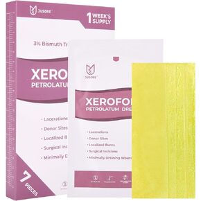 Xeroform Petrolatum Dressing - 5"x9", Medical Non Stick Gauze Pads, Xeroform Soft Fine Mesh Gauze Patch for Wound Care, Burns, Lacerations, Skin Grafts & Surgical Incisions, 7 Individual Pack