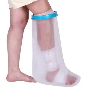 Lxuemlu 100% Waterproof Leg Cast Cover for Shower and Bath, Reusable Sealed Watertight Foot Protector to Keep Wound & Bandages Dry, Perfect Fit for Leg Foot Ankle and No Mark on Skin