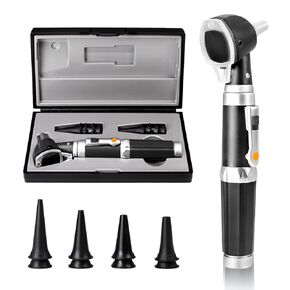 Scian Otoscope - Ear Scope with Light, Fiber Optic Otoscopes with Hard Plastic Case, Pocket Diagnostic Ear Infection Detector for Kids Adults Home Use (Blue)
