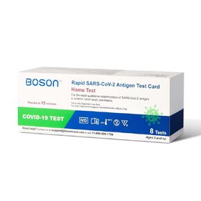 Rapid SARS-CoV-2 Antigen Test Card, 1 Pack, 8 Tests Total, FDA EUA Authorized OTC at-Home Self Test, Results in 15 Minutes, Convenient and Comfortable to use