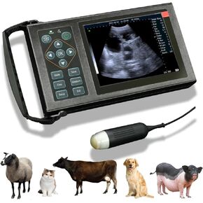 Ruisheng M10 Veterinary Portable Ultrasound Scanner with a 3.5 MHz Mechanical Sector Probe for Pig, Sheep, Dogs, and cat Pregnancy Test
