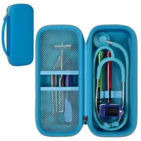 Stethoscope Case Compatible with 3M Littmann Classic III Monitoring/Lightweight II S.E/Cardiology IV Diagnostic/MDF Acoustica Stethoscopes, Extra Pocket for Doctor & Nurse Accessories (Chocolate)