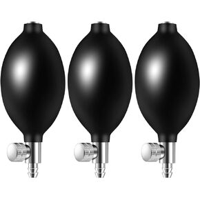 3Pcs Blood Pressure Latex Bulb Replacement Inflation Bulb Pump Hand Squeeze Sphygmomanometer Bulb with Air Release Valve