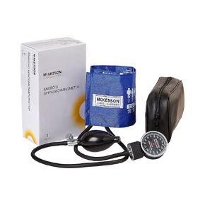 McKesson LUMEON Deluxe Aneroid Sphygmomanometer, Blood Pressure with Cuff, Pocket Size, Burgundy, Adult Large, 1 Count