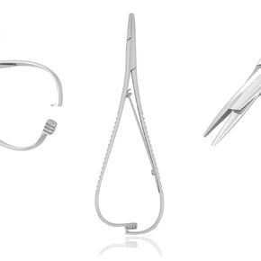 Dental Mathieu Needle Holder 14CM Multi Position RATCHED Orthodontic Instruments A+ Quality