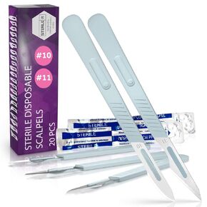 Disposable 10r Blades Dermaplaning Scalpels - Pack of 10 Dermaplane Blades Scalpel 10r, Size 10r Scalpel Blades, High Carbon Steel Dermaplane Razor 10r Disposable Scalpels, Sterile