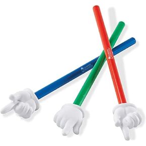Learning Resources Hand Pointers, Set of 3, Ages 3+, Assorted Colors, Classroom Participation, Homeschool Supplies, Classroom Supplies, Gifts for Teachers,Back to School Supplies,Teacher Supplies
