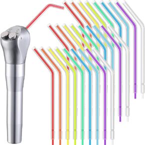 Dental Air Syringe Tip Water Syringe Tip Disposable Spray Nozzles Tips Assorted Rainbow Triple 3 Way Water Syringe Connector for Oral Teeth Cleaning (1000 Pieces)