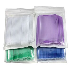 400 PCS Multipurpose Dental Disposable Micro Applicator Brush Bendable Makeup Brush 1.2/1.5/2.0/2.5 mm