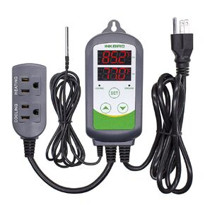 Inkbird ITC-308 Digital Temperature Controller Outlet Thermostat 2-Stage 1100W with Sensor Reptile Beer Brewing Kegs Fridge Cured Meat Breeding Growing