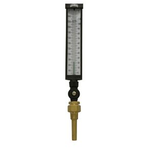 Winters TIM Series Dual Scale Valox Industrial 9IT Thermometer, 3-1/2" Stem, 3/4" NPT with Thermowell, 30-240 F/C Range
