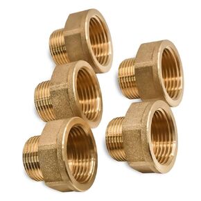 Adapter Nipple 3/4" Male x 1 “ Female Pipe Fitting NPT - Brass Adapter 3/4 inch x 1inch Female Pack of 1