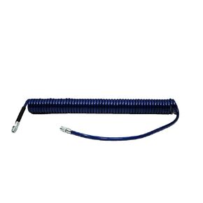 PU450-1-3-U Polyurethane Recoil Air Hose, 50' Length, 0.375" Coil OD, 125 PSI Maximum Pressure, 0.25" Coil ID