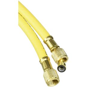 Yellow Jacket 18160 Plus II 3/8" "B" Charging Hose 3/8" Straight Flare x 3/8" 45 Degree, 60", Yellow