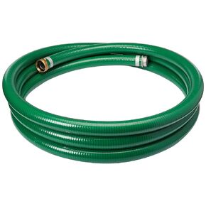Apache 1-1/2" x 20' PVC Style G (Green) Suction Hose with Aluminum Pin Lug Fittings (98128010)