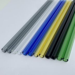 Glass tubes 12 Piece, 8 Inch Long Borosilicate Glass Tubes OD 8 mm Thickness 1.5 mm Colorful Industrial Glass Tubing for Tall Cup (8mm / Multiple Colors)