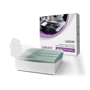 144pcs of Pre-Cleaned Green Color Frosted Microscope Slide, Dim.75mmx25mm, Super Grade Glass, Ground Edges, 45° Safety Corners, LVQ034G2