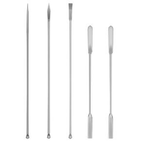 5 Pack Micro Spatula, Opret Lab Scoop Spoon Capsule Filler 0 00 for Powders Stainless Steel Gel Cap Filler