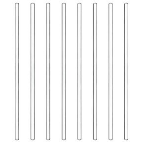 stonylab 8 Pack Glass Stirring Rods, Solid Borosilicate Glass Rods Stirrers Sticks with Rounded Ends for Lab Kitchen, 9.84 Inch Length