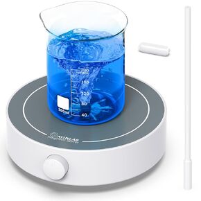 Magnetic Stirrer, Fast Stir Plate with Speed Control, Lab Magnetic Mixer with 4pcs Magnetic Stir Bars, 1 Stir Bar Retriever for Making Yeast, Liquid Stirring, Max Volume 3000ml, Powerful Motor