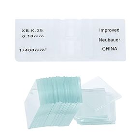 Hemocytometer with 100Pcs Coverslips Improved Neubauer Hemocytometer Blood Counting Chamber Yeast Cell Counter