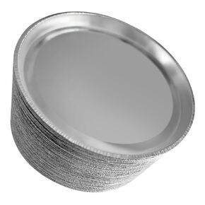 Aluminum Sample Pan for Laboratory Moisture Analyzers,102mm Disposable Aluminum Weighing Dishes, 80Pcs