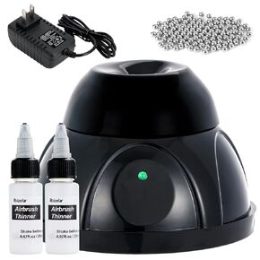 Roizefar Mini Vortex Mixer, Airbrush Paint Mixer, Acrylic Paints Mixing, Lab Vortex Shakers for Inks, Nail Polish, Eyelash Adhesives, Include 120 pcs Stainless Steel Mixing Balls and 2 Thinner in Kuwait