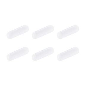 MECCANIXITY محرك مغناطيسي خلاط قضيب تحريك 25 مم (1 بوصة) × 7 مم شكل اسطوانة PTFE طلاء مغناطيس أبيض للمختبر 6 قطعة
