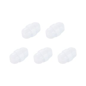 MECCANIXITY Magnetic Stirrer Mixer Stir Bar Rod 10mm(0.39") x5mm with Ring Shape PTFE Coating Magnet White for Laboratory 5Pcs