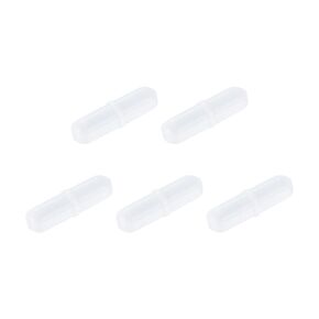 MECCANIXITY Magnetic Stirrer Mixer Stir Bar Rod 10mm(0.39") x5mm with Ring Shape PTFE Coating Magnet White for Laboratory 5Pcs