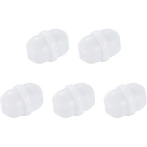 MECCANIXITY Magnetic Stirrer Mixer Stir Bar Rod 10mm(0.39") x5mm with Ring Shape PTFE Coating Magnet White for Laboratory 5Pcs