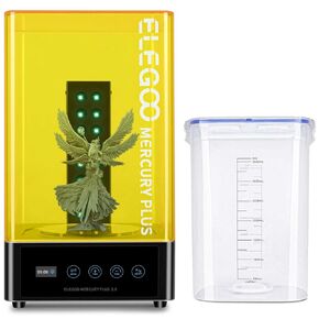 ELEGOO Mercury XS Bundle with Separate Wash and Cure Station for Large Resin 3D Printed Models, Compatible with Saturn and Mars LCD 3D Printers, with a Handheld UV Lamp
