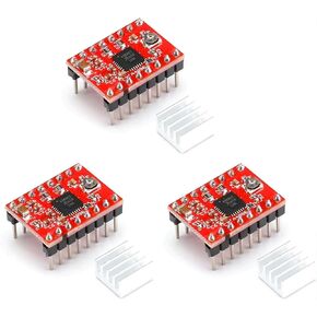A4988 Stepper Motor Drive with Heat Sink for Arduino, 3D Printer, CNC Machine or Robotics (3Pcs A4988)