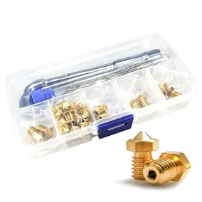 Hotend Kit 3D Printer Extruders with Standby Nozzles Compatible with Bambu Lab X1, X1-C X1 Carbon, 5 PCS Hardened Steel Nozzles (0.2, 0.4, 0.6, 0.8,1.0mm) with DIY Tools and A Parts Box...