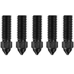 Comgrow Official Creality K1 Nozzle Kits, 5PCS Ender 3 V3 KE 3D Printer Hardened Steel Nozzles 0.4mm, High-Speed Printing and High Flow Extruder Nozzles for Creality K1 K1 Max CR-M4 CR-10 SE