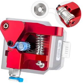 Redrex Dual Gear Ender 3 Extruder مع غسالتين مجموعة ترقية وحدة تغذية محرك معدني متوافقة مع Creality Ender 3 V2 Pro، سلسلة Ender 3 Neo، طابعة CR10 ثلاثية الأبعاد مدعومة بخيوط TPU (عمود المحرك> 21.5 مم)