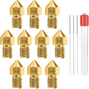 0.3MM MK8 Ender 3 Nozzles 10 pcs 3D Printer Brass Nozzles Extruder for Makerbot Creality CR-10 with 3 Needles and Metal Storage Box (0.3mm) in Kuwait