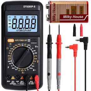 Digital Multimeter Pocket Clamp Multimeters Multi Tester Voltmeter Ammeter Ohmmeter AC/DC Ohm Volt Amp and Diode Voltage Electrical Tester Meter with Backlight LCD,Home Professional Use Automotive,etc