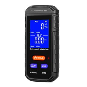 مقياس EMF - كاشف المجال الكهرومغناطيسي المحمول القابل لإعادة الشحن مع شاشة LCD رقمية - مثالي للمنزل والمكتب والأماكن الخارجية وصيد الأشباح