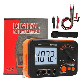 AIOMEST Digital Insulation Tester Megohmmeter DCV ACV Resistance Meter Megohm with Test Lead