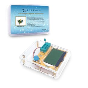 LCR-T4 Mega328 Graphical Transistor Tester Kit SCR ESR Transistor Diode Resistance and Capacitance Meters with Battery Buckle and Acrylic Case
