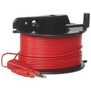 Fluke GEO CABLE-REEL بكرة كابل حمراء متينة بطول 25 مترًا لاختبار الأرض على الأرض، بطول 25 مترًا