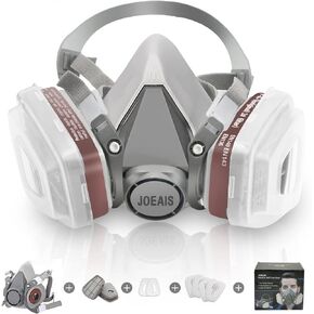 Full Face Respirator Mask, 6800 Reusable Respirator Mask with Filters 60921, Anti-fog, Ideal for Paint, Spray, Dust