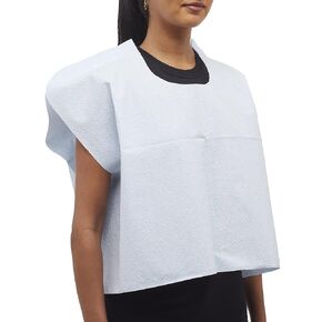 McKesson Exam Capes for Adults - Poly and Economy Tissue, Front or Back Opening, Unisex - Blue, One Size Fits Most, 21 in x 30 in, 100 Count