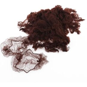 40 Pieces Coffee 50cm Invisible Hair Net Elastic Mesh Hair Bun Nets Bun Cover For Gym Ballet