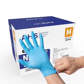 Nitrile Gloves, Chemo-Rated Gloves Pack, Powder-Free, Medical-Grade, Examination Gloves | Large Nitrile Disposable Gloves Box of 100