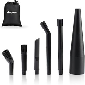 Shop-Vac Micro Cleaning Nozzle Kit, 1-1/4" Detailed-Cleaning Attachments for Compact Wet Dry Shop Vacuum, Storage Bag Included, 6 Pieces